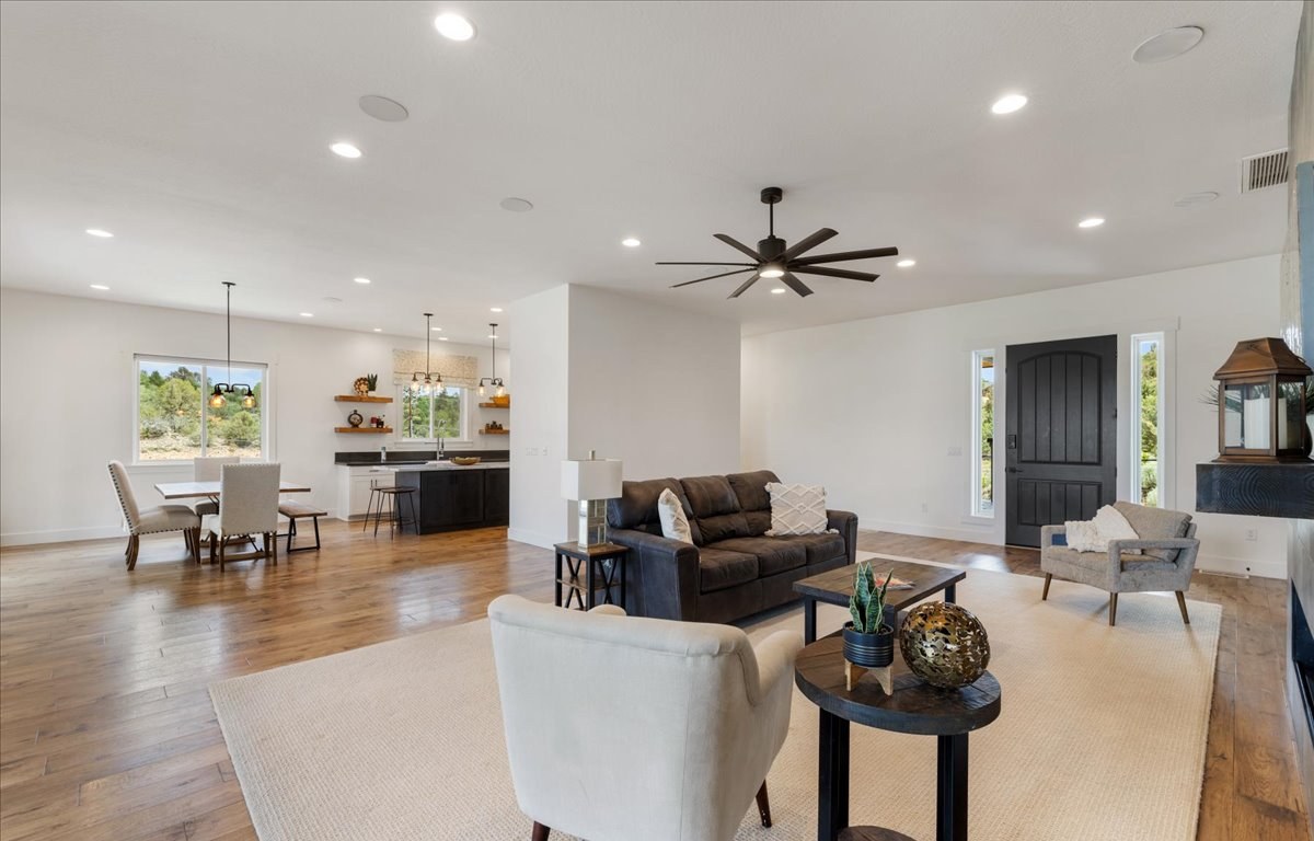 A bright, open living room in a Prescott-area home